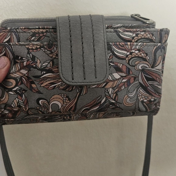 Grey Orange Patterned Sak Roots Crossbody Bag - Picture 4 of 5